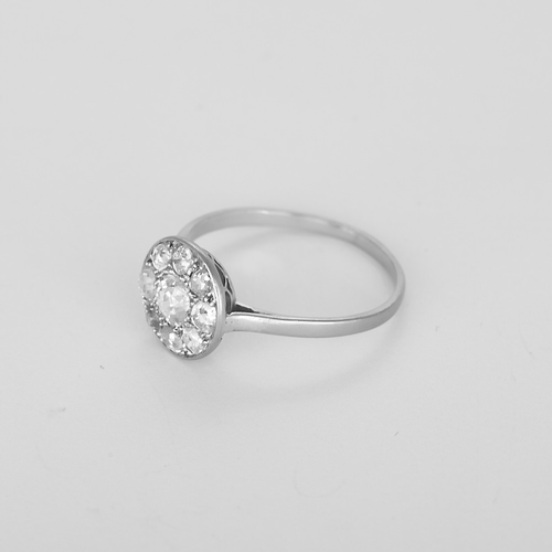 Charmante Bague en or gris et diamants
