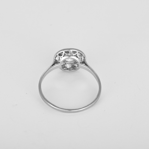 Charmante Bague en or gris et diamants
