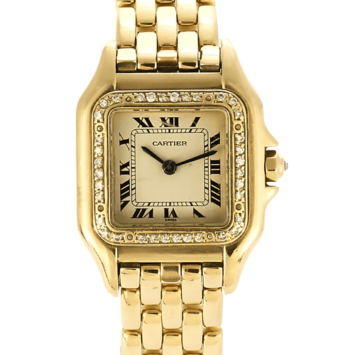 CARTIER - Montre Modèle Santos Demoiselle en or jaune et diamants 58 Facettes DV27976-1