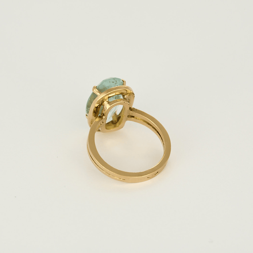 50.5 Bague cocktail en or rose et aigue-marine 58 Facettes DV31672-9