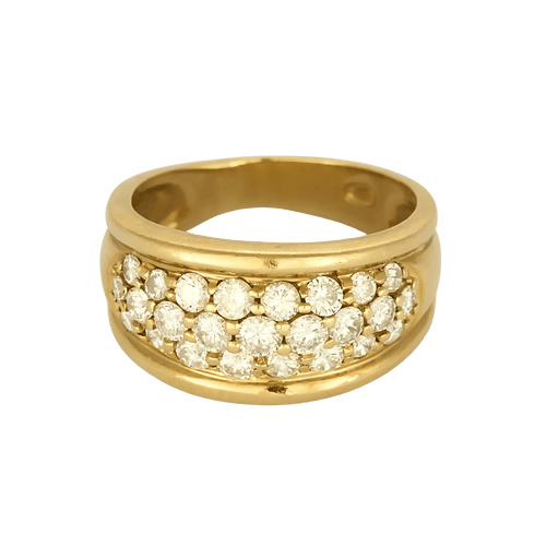 47 Bague bandeau en or jaune et diamants 58 Facettes DV31672-6