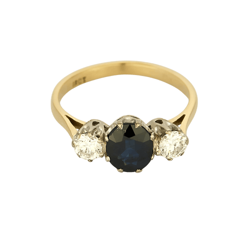 54 Bague en or gris saphir et diamants 58 Facettes DV32808-1