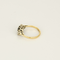 Bague en or gris saphir et diamants