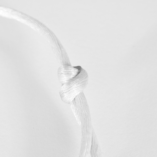 DINH VAN - Maillon L - Bracelet cordon, or gris et diamants 58 Facettes DV33379-3