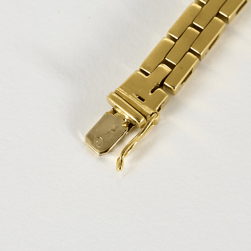 Bracelet en or jaune articulé à maille rectangulaire