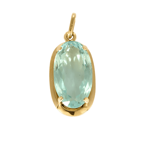 Pendentif en or jaune et Aigue-Marine : 15 carats