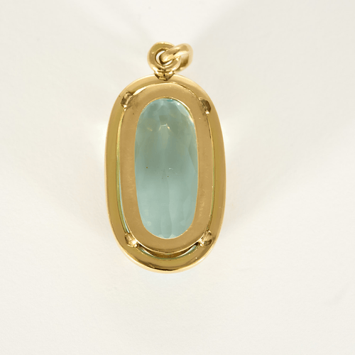 Pendentif en or jaune et Aigue-Marine : 15 carats