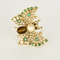 Broche Papillon en or jaune 14K, diamants, émeraudes, perles de culture et quartz 58 Facettes DV33381-1