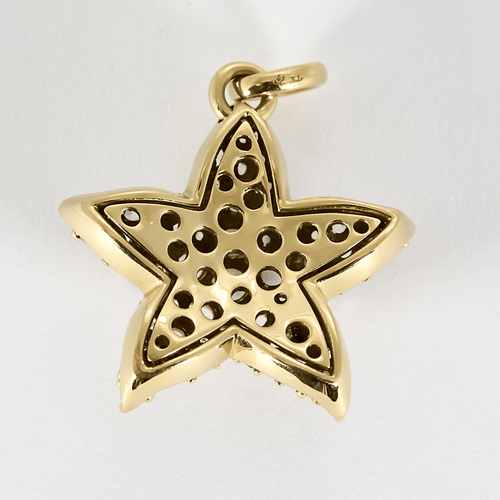 Pomellato- Sirène- Pendentif en or jaune, pierre de lune et topazes blanches 58 Facettes DV33222-1