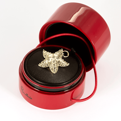Pomellato- Sirène- Pendentif en or jaune, pierre de lune et topazes blanches 58 Facettes DV33222-1