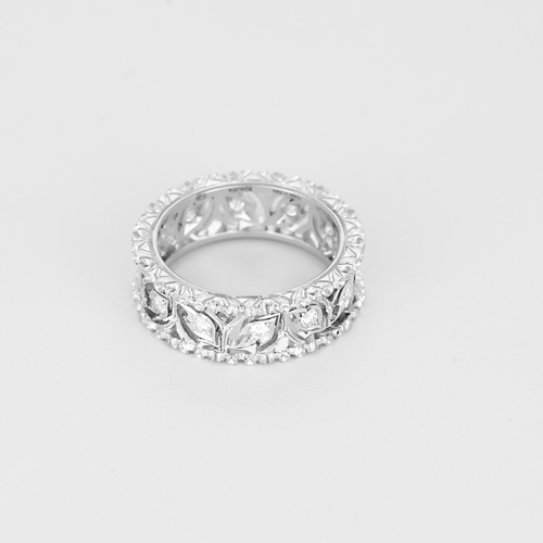 54 Buccellati - Eternelle Ramage - Élégante bague en or blanc 18K 58 Facettes DV33095-1