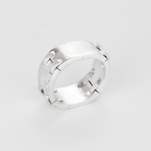 53 Hermes - Mousquetaire - Bague argent 58 Facettes DV32864-4