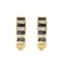 Élégantes boucles d'oreilles en or jaune, saphirs et diamants 58 Facettes DV31842-5