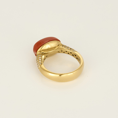 54 Bague en or jaune corail et diamants 58 Facettes DV32677-3