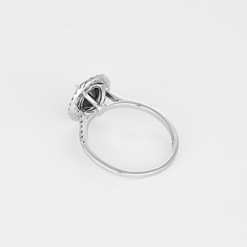 56 Élégante bague en or blanc 14k Saphir 58 Facettes DV32473-2