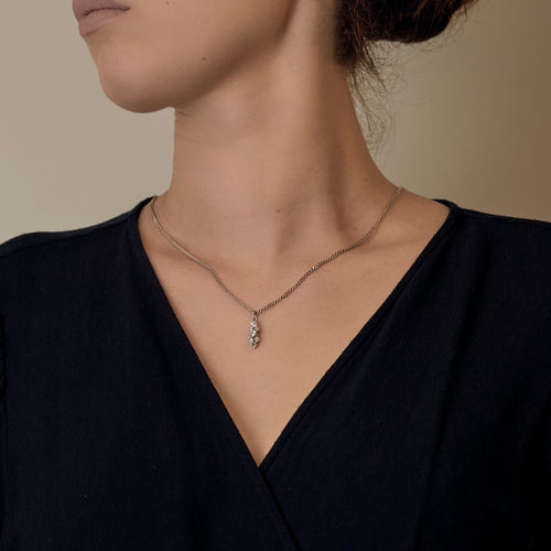 Pendentif en or blanc, diamants : 0,55 carat 58 Facettes DV32729-11