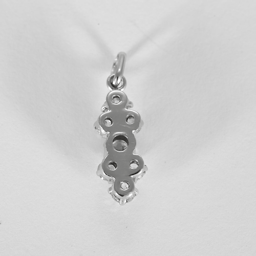 Pendentif en or blanc, diamants : 0,55 carat 58 Facettes DV32729-11