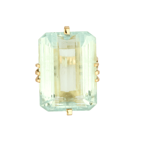 Bague en Or jaune 18k Aquamarine