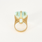 Bague en Or jaune 18k Aquamarine
