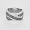 57.5 Bague en or blanc, diamants et diamants noirs 58 Facettes DV32524-2