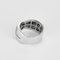57.5 Bague en or blanc, diamants et diamants noirs 58 Facettes DV32524-2