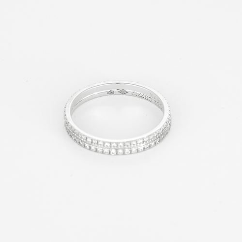 53 Mauboussin - Parce que je t'aime - Deux alliances en or blanc et diamants 58 Facettes DV33707-6