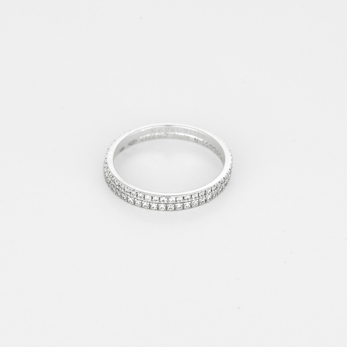 53 Mauboussin - Parce que je t'aime - Deux alliances en or blanc et diamants 58 Facettes DV33707-6