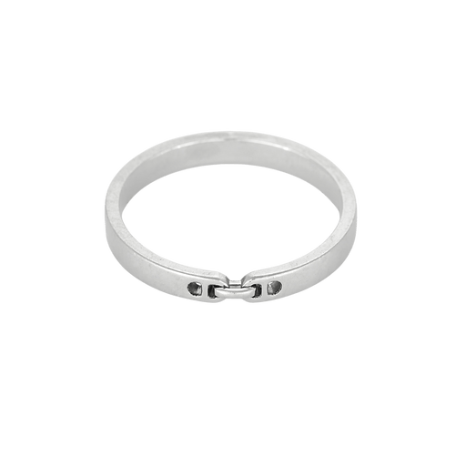 54 Bague Hermès - Ever chaîne d'ancre- Bague en platine 58 Facettes DV33707-3