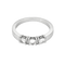 54 Bague jonc en or blanc, trois diamants de taille brillant 58 Facettes DV33707-1