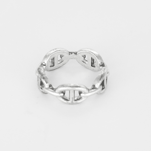 56 Hermes Bague Chaîne d'Ancre Petit modèle en argent 58 Facettes DV33267-1