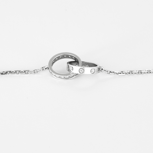 Cartier Collier Love en Or blanc 18k Diamant 58 Facettes DV32202-1