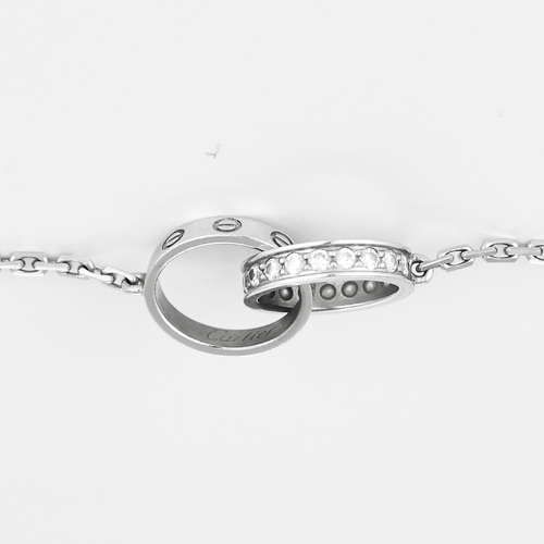 Cartier Collier Love en Or blanc 18k Diamant 58 Facettes DV32202-1