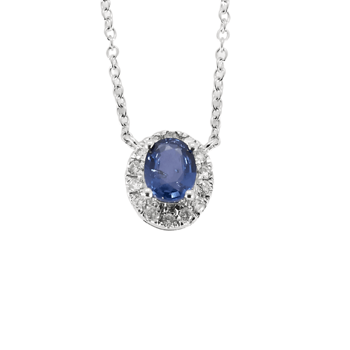 Collier en or blanc, saphir et diamants 58 Facettes DV5707-21