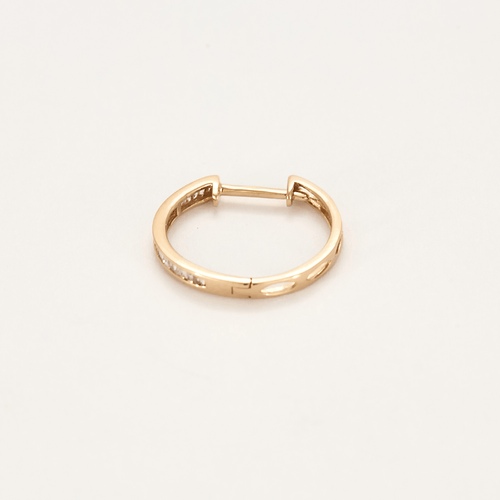 Paire d'anneaux d'oreilles en or rose et diamants 58 Facettes DV5707-20