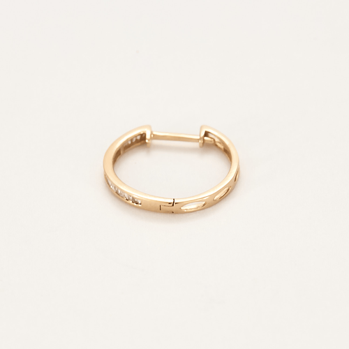Paire d'anneaux d'oreilles en or rose et diamants 58 Facettes DV5707-20