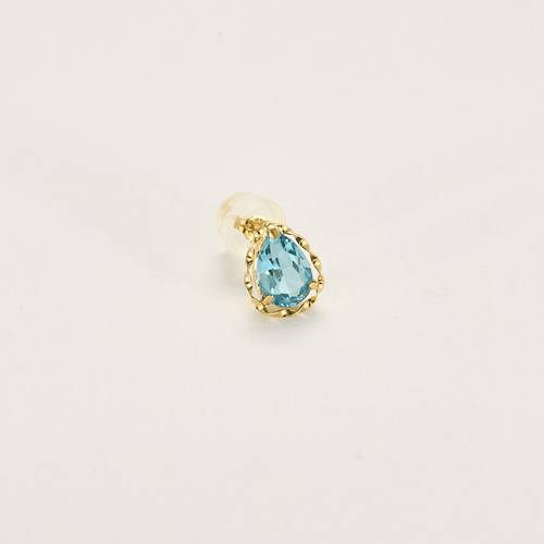 Boucles d'oreilles puces en or jaune et topaze 58 Facettes DV5707-16