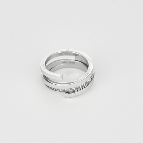 53 DINH-VAN - Spirale - Bague or blanc et diamants 58 Facettes DV33869-1