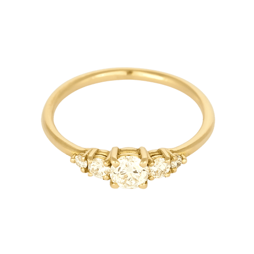 51.5 Élégante bague en or jaune 18k Diamants 58 Facettes DV33844-1