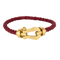 FRED - Force 10 - Grand modèle - Bracelet en or jaune et cordon rose 58 Facettes DV33842-2