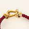 FRED - Force 10 - Grand modèle - Bracelet en or jaune et cordon rose 58 Facettes DV33842-2