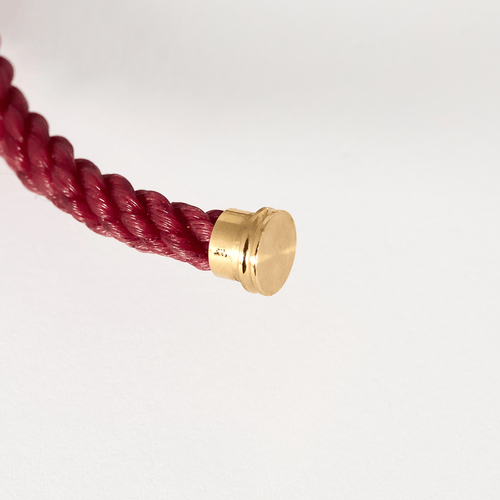 FRED - Force 10 - Grand modèle - Bracelet en or jaune et cordon rose 58 Facettes DV33842-2