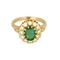 52 Bague marguerite en or jaune, diamants et émeraude 58 Facettes DV33840-1