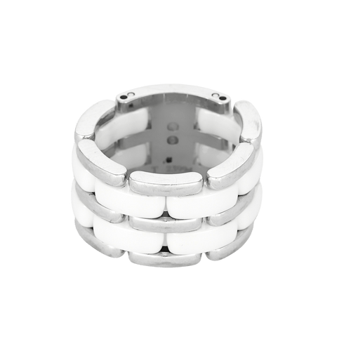 54 CHANEL - Ultra - Grand modèle - Bague en or blanc et céramique 58 Facettes DV14290-3