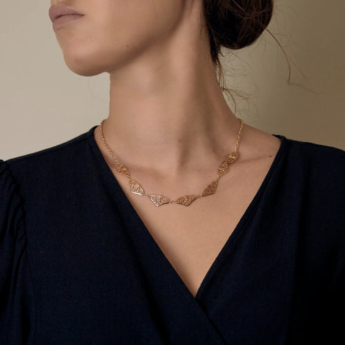 Élégant collier draperie en or jaune 58 Facettes DV33744-6