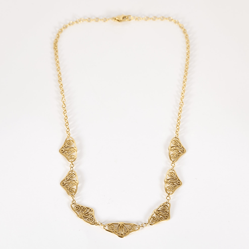 Élégant collier draperie en or jaune 58 Facettes DV33744-6