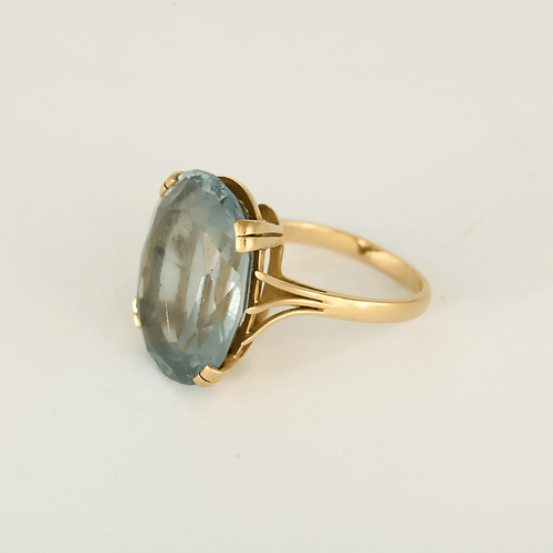 51 Bague cocktail en or jaune et aigue-marine 58 Facettes DV33728-2