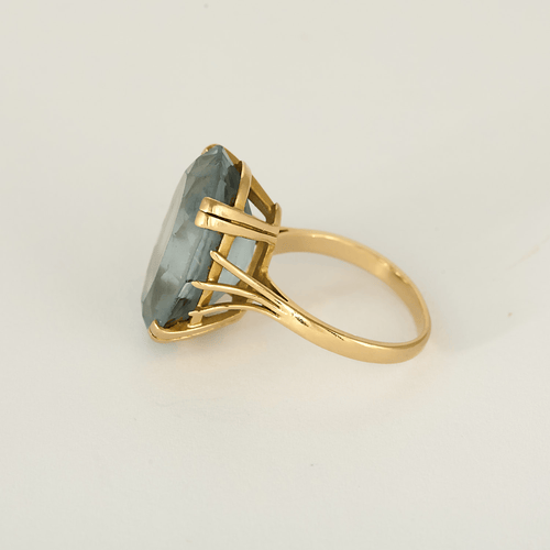 51 Bague cocktail en or jaune et aigue-marine 58 Facettes DV33728-2