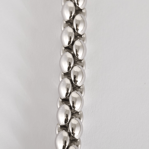 Collier en or blanc à maille popcorn 58 Facettes DV34030-20