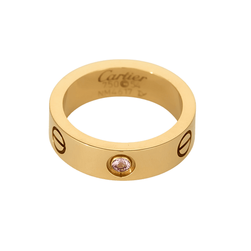 54 Cartier - Love - Bague en or jaune et saphir rose 58 Facettes DV33396-1