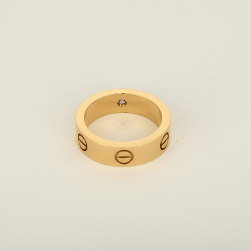 54 Cartier - Love - Bague en or jaune et saphir rose 58 Facettes DV33396-1